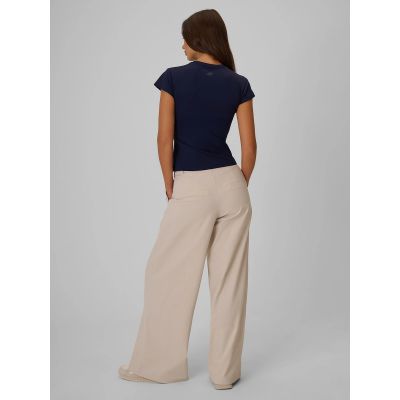 2. Women's wide leg trousers 4F 4FRSS26TTROF1970-12S