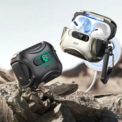 4. ESR Cyber ​​FlickLock MagSafe case for AirPods Pro 3 - silver