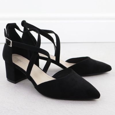 5. Sergio Leone SK-830 women's black block heel sandals