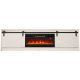 GRANERO TV cabinet + fireplace 200x56.7x35 white/white gloss
