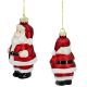 3. MOLDED GLASS CHRISTMAS BAUBLE SANTA CLAUS SASKA GIFT & DECOR