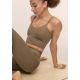 5. CASALL Women's Shiny Seamless Rib Top, green