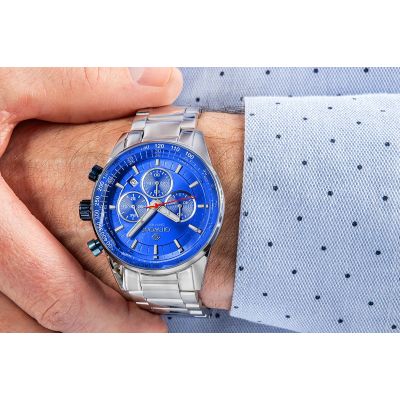 5. Men's Watch Giewont Chronograph Sapphire Silver Blue GW9140-B3