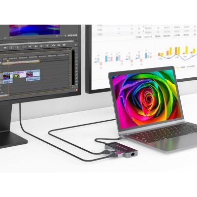 5. Conceptronic DONN14G Docking Station Wired USB 3.2 Gen 1 (3.1 Gen 1) Type-C Gray