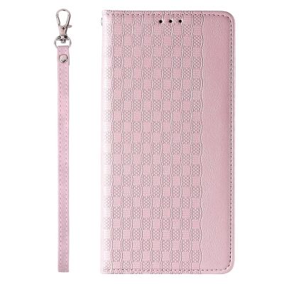 5. Magnet Strap Case for Samsung Galaxy S23+ Flip Wallet Mini Lanyard Stand Pink
