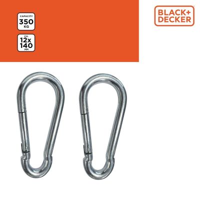 5. STEEL CARABINER 2 PCS BLACK + DECKER