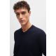3. BOSS Pacello-L BLU V-Neck Sweater (50506042-404)