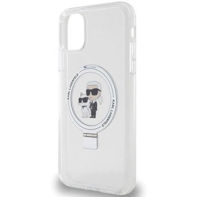 6. Karl Lagerfeld KLHMN61HMRSKCH iPhone 11 / Xr 6.1" white/white hardcase Ring Stand Karl&Choupette MagSafe