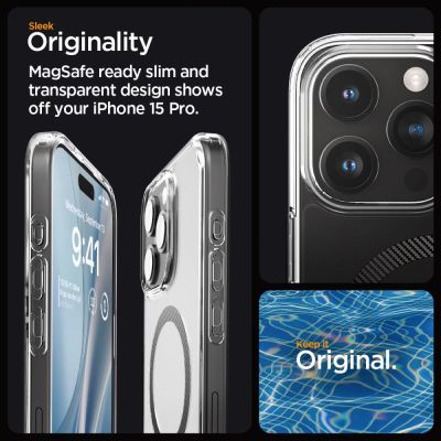 11. Spigen Ultra Hybrid Mag Case with MagSafe for iPhone 15 Pro - Gray