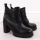 12. Black women's block-heel ankle boots M.Daszyński SA218-8
