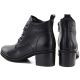 10. Women's leather lace-up high-heeled ankle boots, black, Vinceza EN27-133107