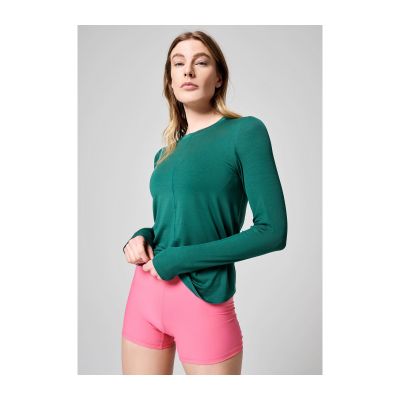 2. CASALL Delight Crew Neck Long Sleeve T-shirt, green