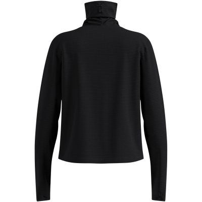 Women's Odlo ESSENTIAL THERMAL Mid Layer with Stand-Up Collar, Black
