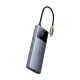 7. USB HUB 6in1 Baseus Metal Gleam Series II USB-A/USB-C/USB-C PD/HDMI/RJ45 - black