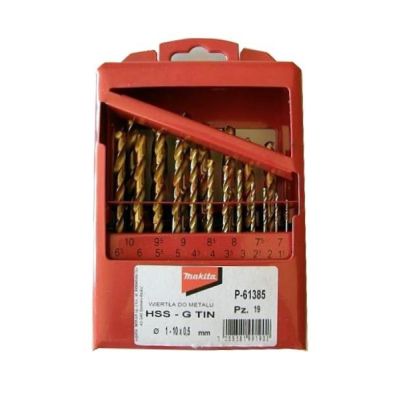 TITANIUM HSS-G TIN DRILL SET 19 pcs 1-10 mm