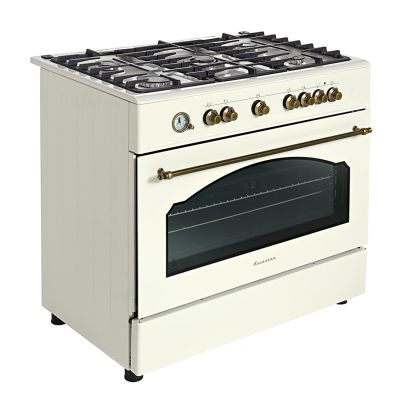 2. Ravanson Retro KWGE–90ARC gas-electric cooker (cream)