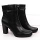 16. Women’s black heeled ankle boots with warm lining M.Daszyński AF125-22