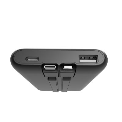 5. GEMBIRD POWERBANK 10000mAh with LCD display, integrated cables, QC3.0 20W fast charging