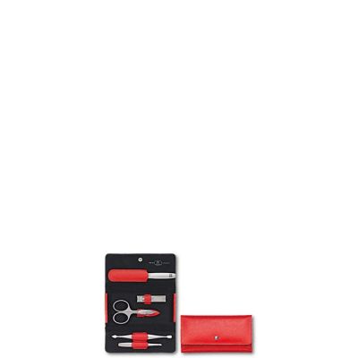 ZWILLING 97092-002-0 Twinox Travel Manicure Set – Red Leather Case, 5 Pieces