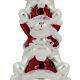 3. Glass Christmas Tree Topper with 3 Snowmen 28 cm