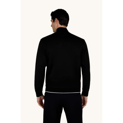 2. Paul&Shark men's cotton and lyocell zip-up sweatshirt, black (26411809-11)