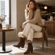 13. Women's leather ankle boots, insulated, brown cowboy boots, Big Star SS274473