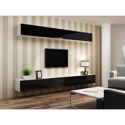 14. TV cabinet VIGO '140' 30/140/40 white/black gloss