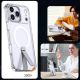 7. Hybrid Armor X Case for iPhone 17 Pro with Stand, Compatible with MagSafe - Transparent