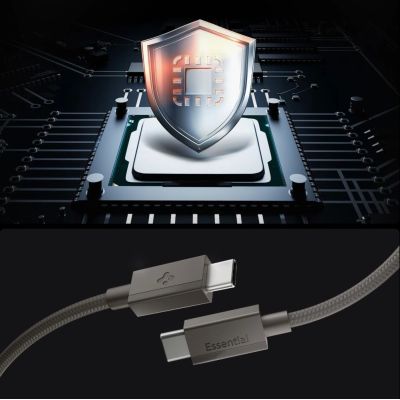 4. Spigen Essential EB6015CC USB-C Cable 60W 150 cm - Dark Gray