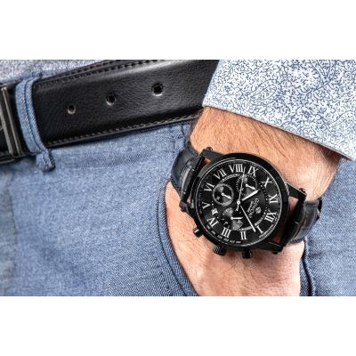 4. Men's Watch Giewont Chronograph Sapphire Black GW6260-A3