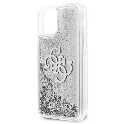 6. Guess GUHCP12LLG4GSI iPhone 12 Pro Max 6.7" silver/silver hardcase 4G Big Liquid Glitter