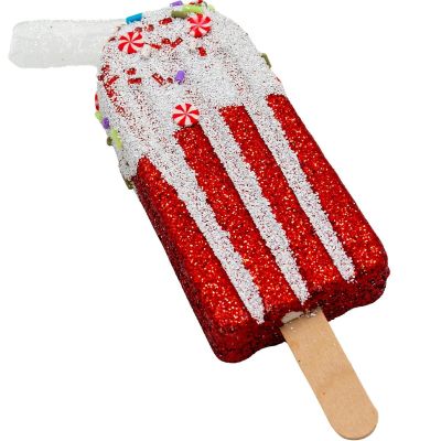 10. ICE CREAM HANGING DECORATION BALL 3 PCS RED