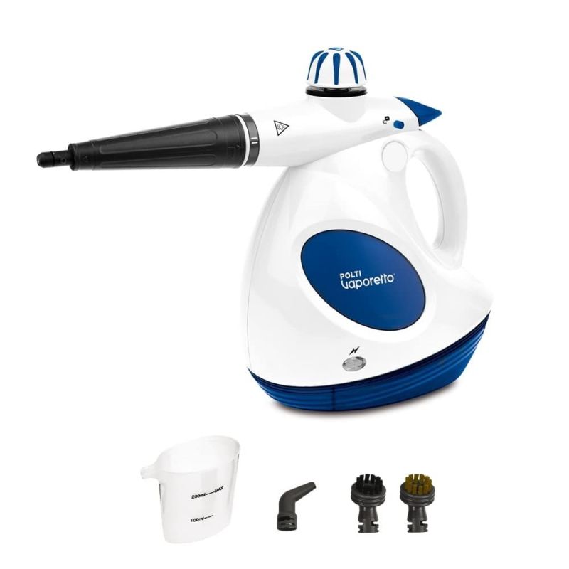 7. Polti Vaporetto First Portable Steam Cleaner 0.2 l 1000 W Blue, White