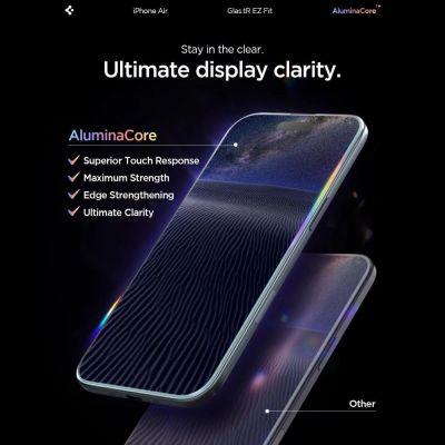 12. Spigen Glas.TR EZ Fit 2-pack tempered glass for iPhone 17 Air - transparent