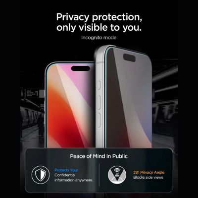 10. Spigen Glas.tR EZ Fit Pro HD AC Privacy 2-Pack Tempered Glass for iPhone 18 Pro Max