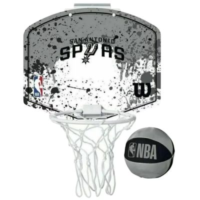 2. Wilson NBA Team San Antonio Spurs Mini Hoop Basketball Backboard WTBA1302SAN