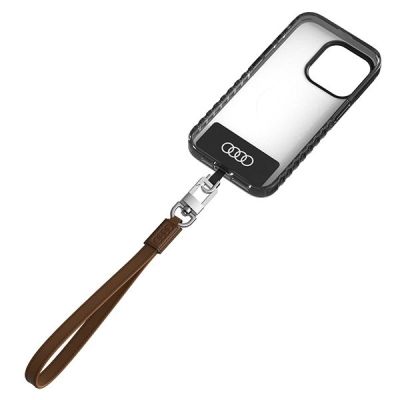 2. Audi Crossbody Leather Universal Lanyard 28cm x 10mm - Brown