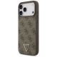 2. Guess Leather 4G Triangle Strass MagSafe Case for iPhone 17 Pro Max / 18 Pro Max - Brown