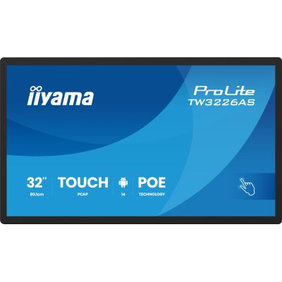 6. Panel-PC iiyama TW3226AS-B3P 32" with Android 14+GMS SOC Octa-core RK3576 4GB Memory 32GB PCAP 10-Point Touchscreen 1920x1080 VA