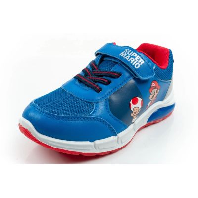 3. Leomil children's sports shoes Super Mario sneakers with velcro LED blue