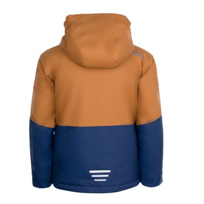 2. Trollkids Kids Hallingdal Jacket Outdoor Children's Winter Jacket, Orange/Blue (226-805)