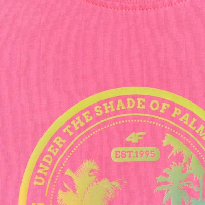 5. Women's T-shirt 4F F2718 fuchsia 4FWSS26TTSHF2718 55S