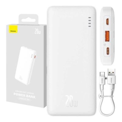 4. BASEUS POWERBANK AIRPOW 10000MAH 20W (WHITE)