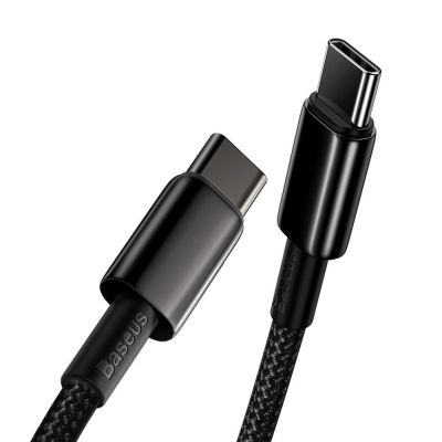 4. Baseus CATWJ-01 USB-C - USB-C PD QC cable 100W 5A 1m - black
