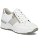 Women's sneakers with zipper, white, Rieker N4322-80