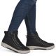 6. Women's leather ankle boots, lightly insulated, black, Rieker W0164-00
