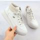 2. Women's leather waterproof boots cream Remonte Rieker D2V71-80