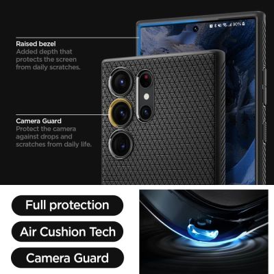 13. Spigen Liquid Air Case for Samsung Galaxy S23 Ultra - Matte Black