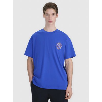 5. Men's oversize printed T-shirt 4F 4FWSS25TTSHM1979-36S