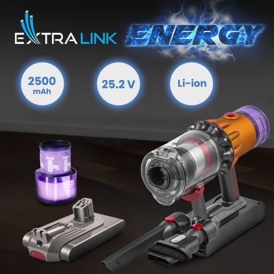 2. Extralink | Filter + battery replacement, battery for Dyson V12 vacuum cleaner | 25.2V 2500mAh